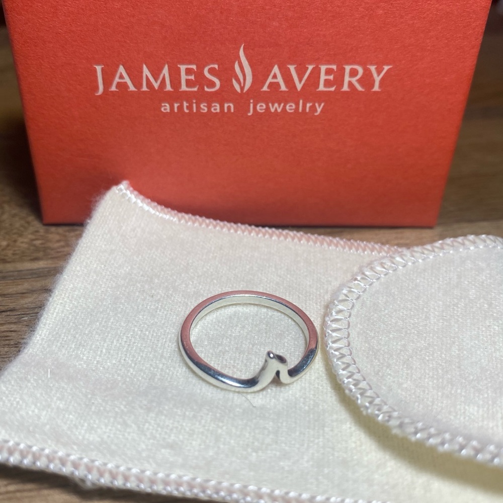 JAMES AVERY Script Initial Ring (lowercase R)